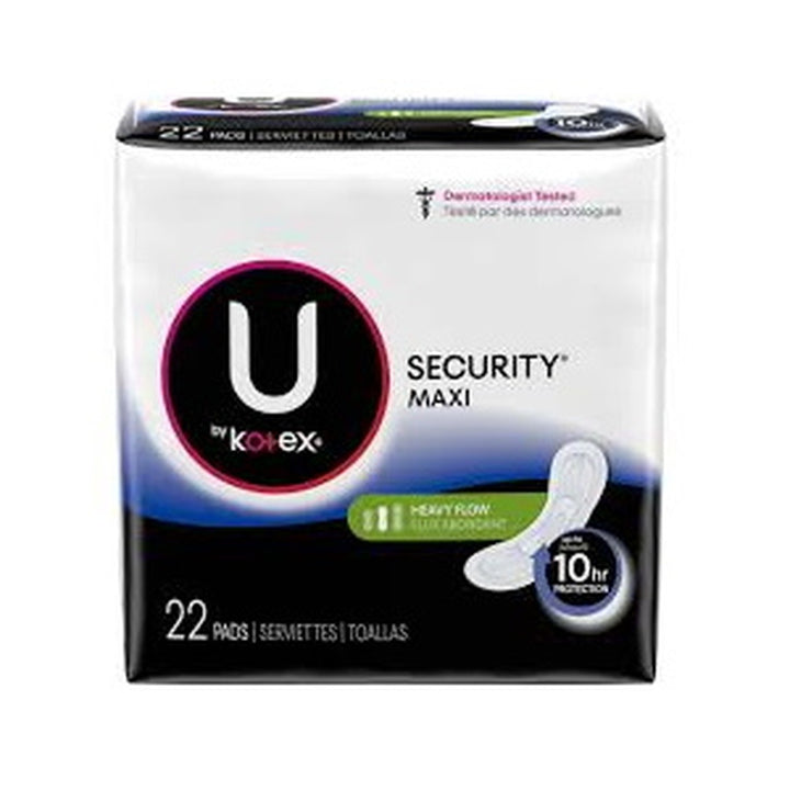 Kotex Heavy Flow No Wings 22 count