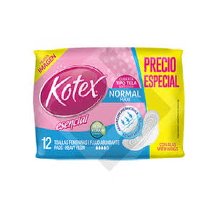 Kotex Esencial with Wings 12 count