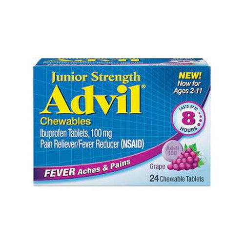 Advil Chewables 100Mg 24 Tabs Grape