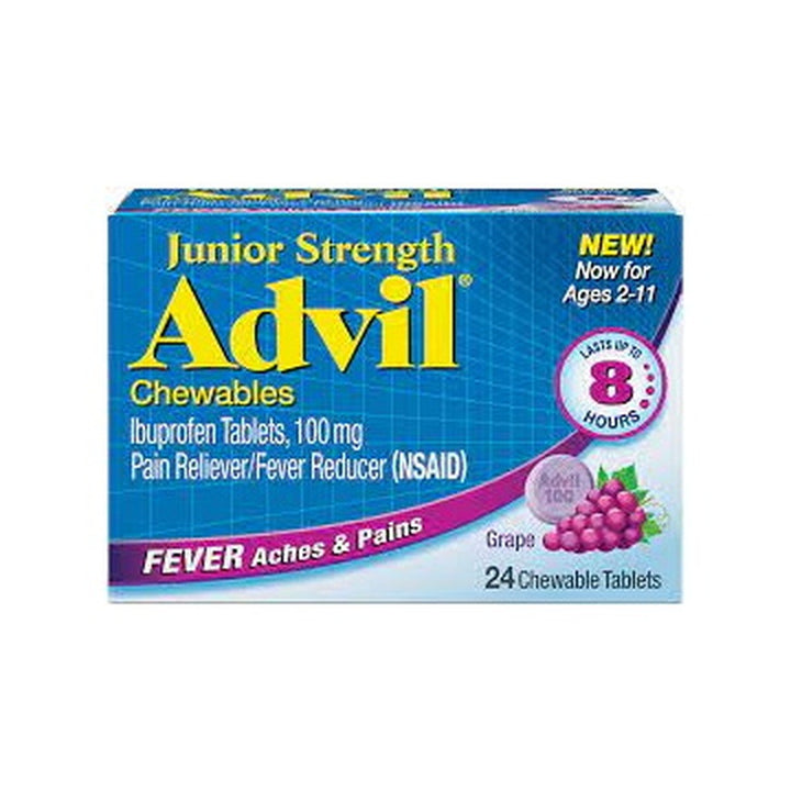 Advil Chewables 100Mg 24 Tabs Grape