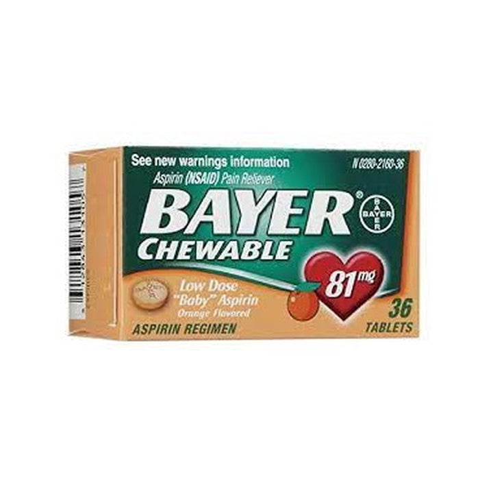 Bayer Aspirin 81Mg 36'S Chewable