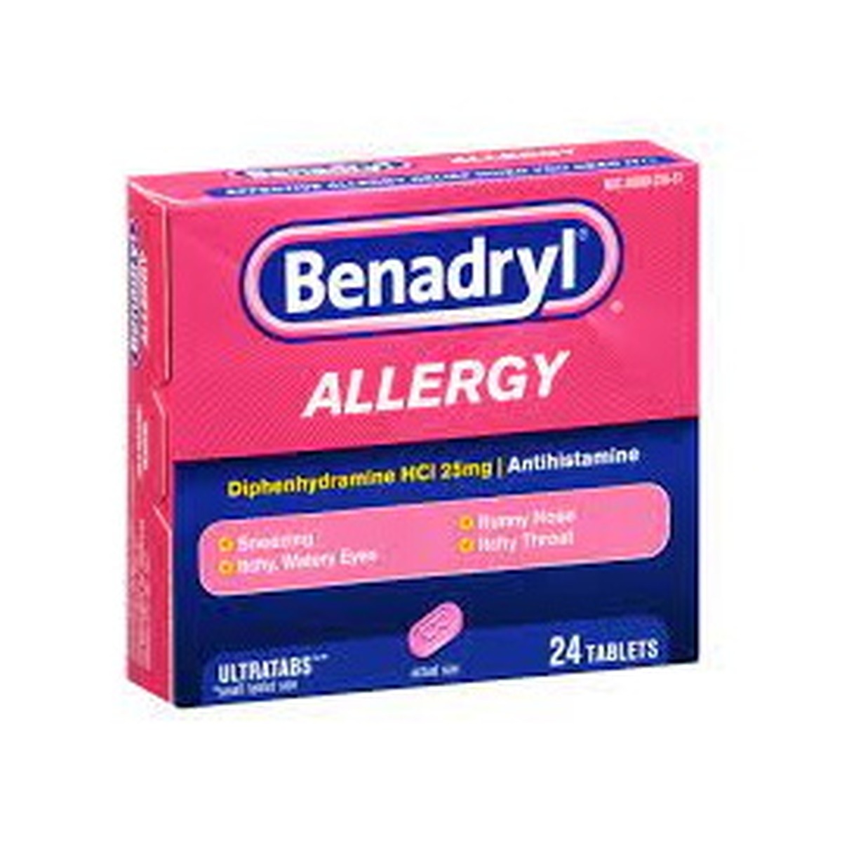 Benadryl Allergy 24 Tabs/Box