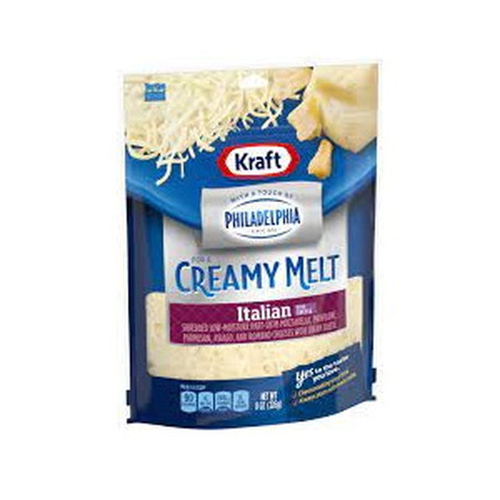 Cheese Kraft Italian Five Cheese Grated Creamy Melt 8oz