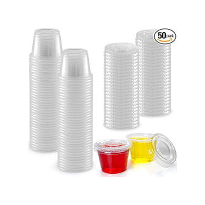 Disposable Cups With Lid 1 oz 50 pk