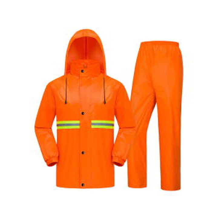 Raincoat 2 Piece Reflective Orange Medium