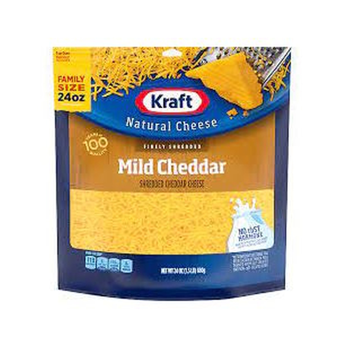 Cheese Kraft Shredded Cheddar Mild 24oz