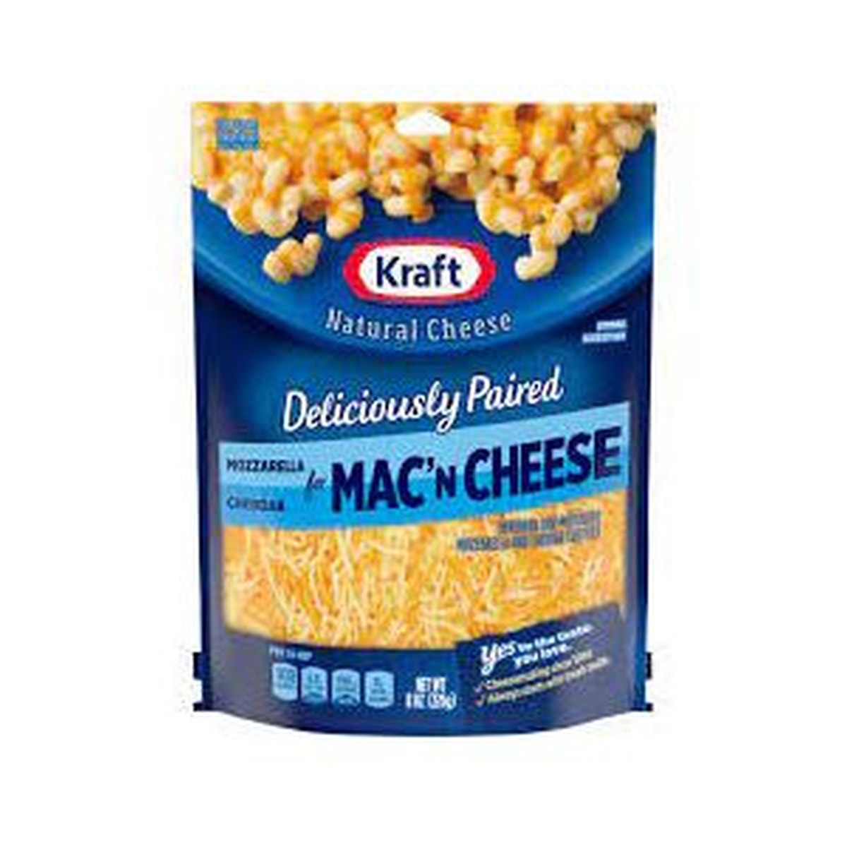 Cheese Kraft Shredded Mac n Cheese Mozzarella & Cheddar 8oz