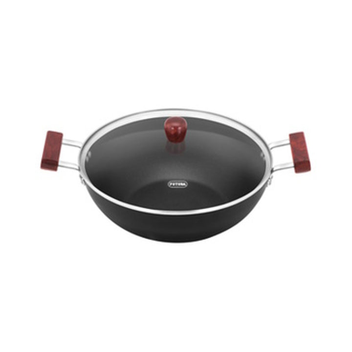 Kadai Non-Stick Deep Fry Pan w Glass lid 5L (INK50G)