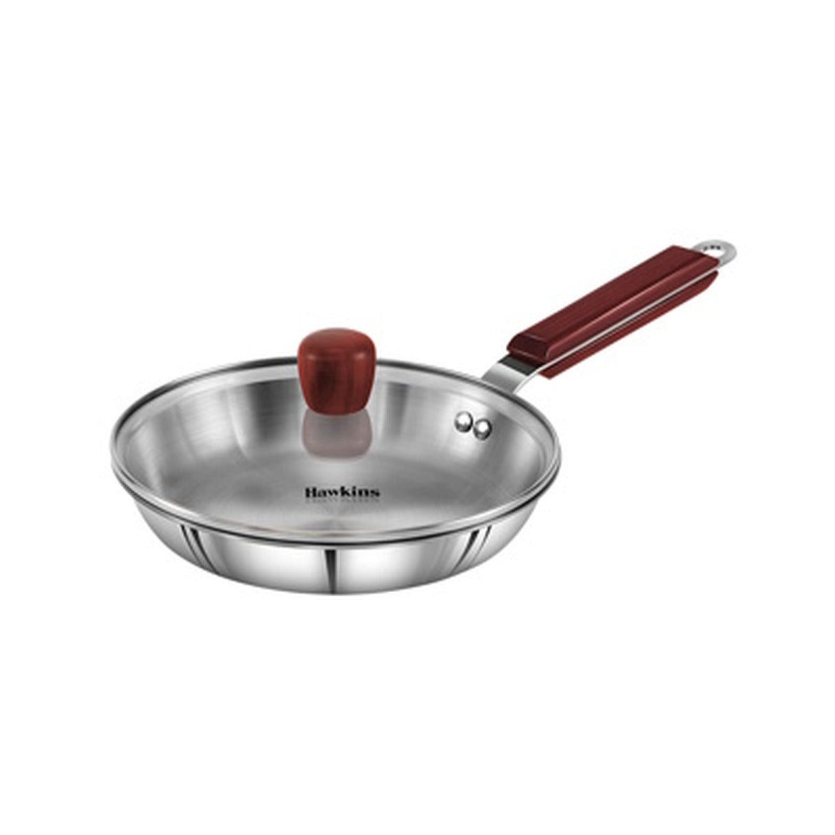 Stainless Steel Deep Fry Pan w lid- 22cm (SSF22G)