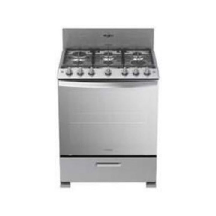 Gas Stove 6 Burner 30" w Stainless Steel Top (Silver) Whirlpool