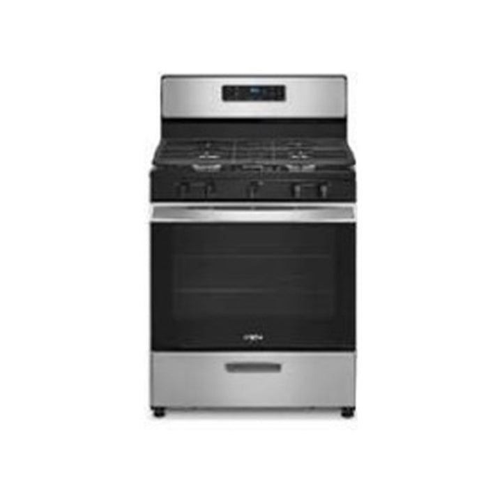 Gas Stove 5 Burner 30" w Stainless Steel Top ( White) Whirlpool