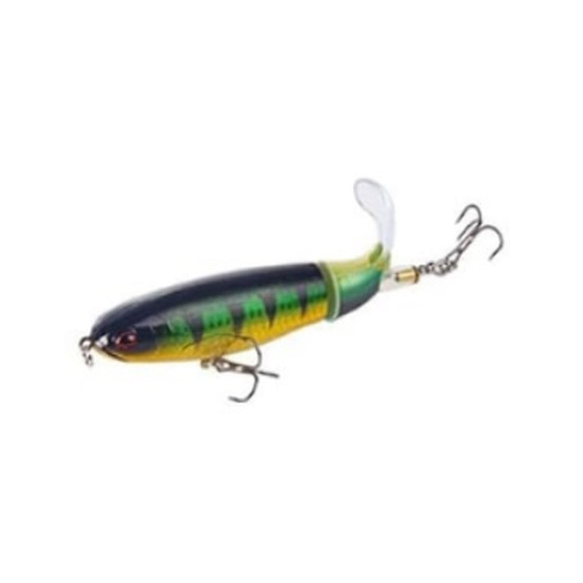 Fishing Lures Prop Floating Green/Yellow/Black Tiger Stripe