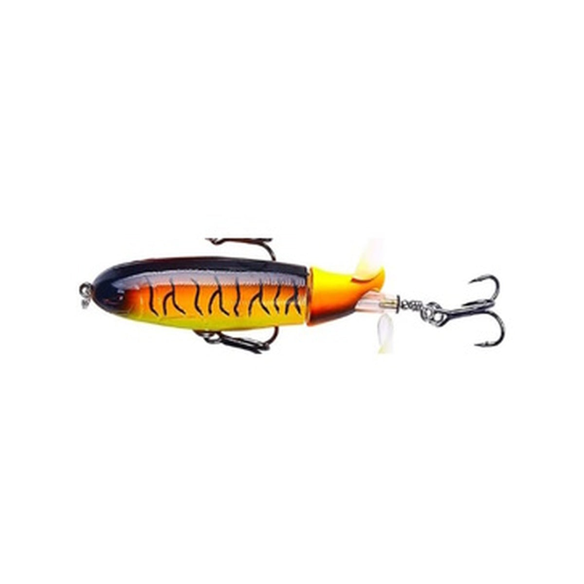 Fishing Lures Prop Floating Black/Yellow/Orange Stripe