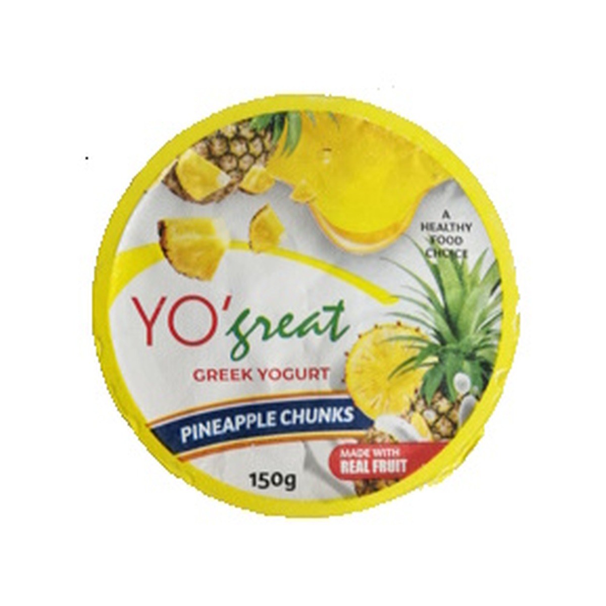 Yogurt Yo'Great Greek Pineapple 150g