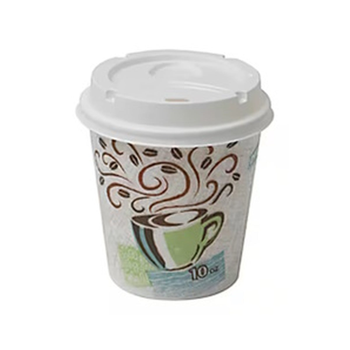 Disposable Cups Coffee w lid 10oz 50 cups `