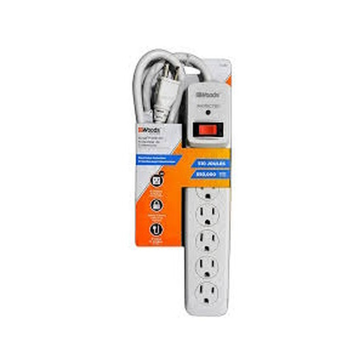 Woods Surge Protector 6 Outlets 510 Joules