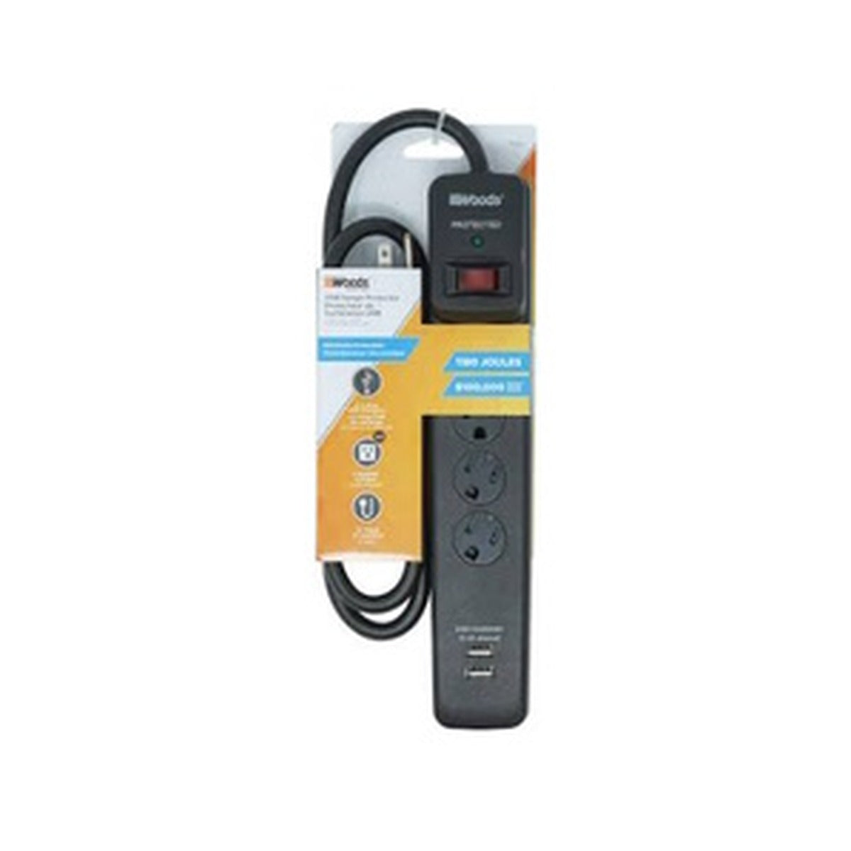 Woods Surge Protector 4 Outlets 1180 Joules