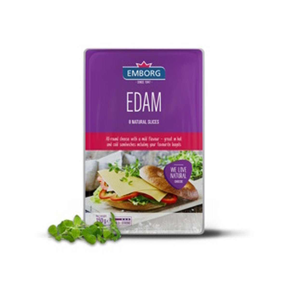 Cheese Emborg Edam 8 Slices 150g