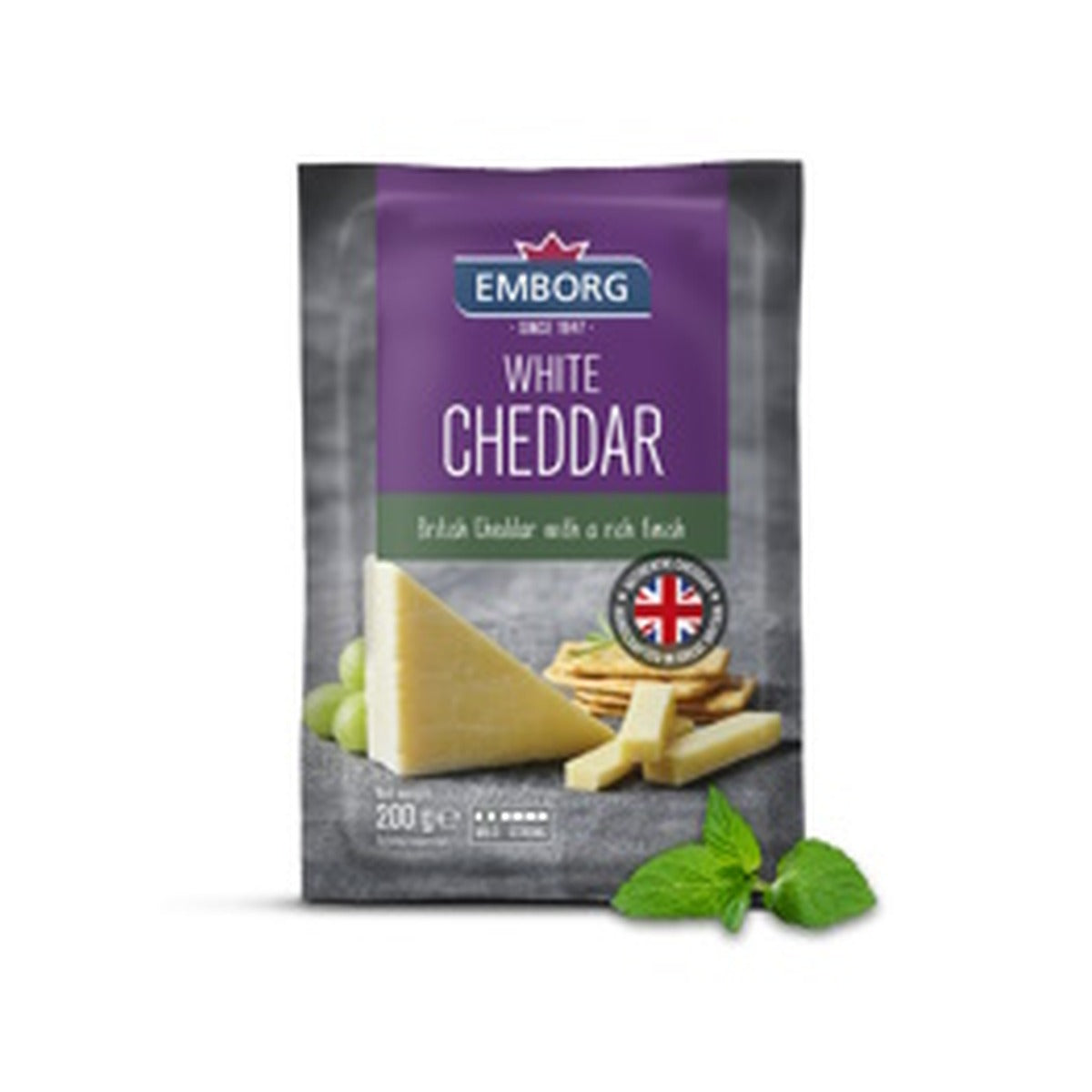 Cheese Emborg White Cheddar Block 200g