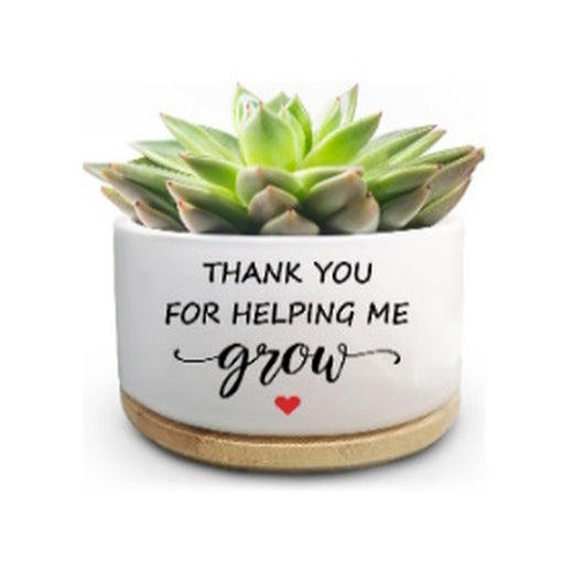 Planter Small / succulent pot Thank You for Helping Red H