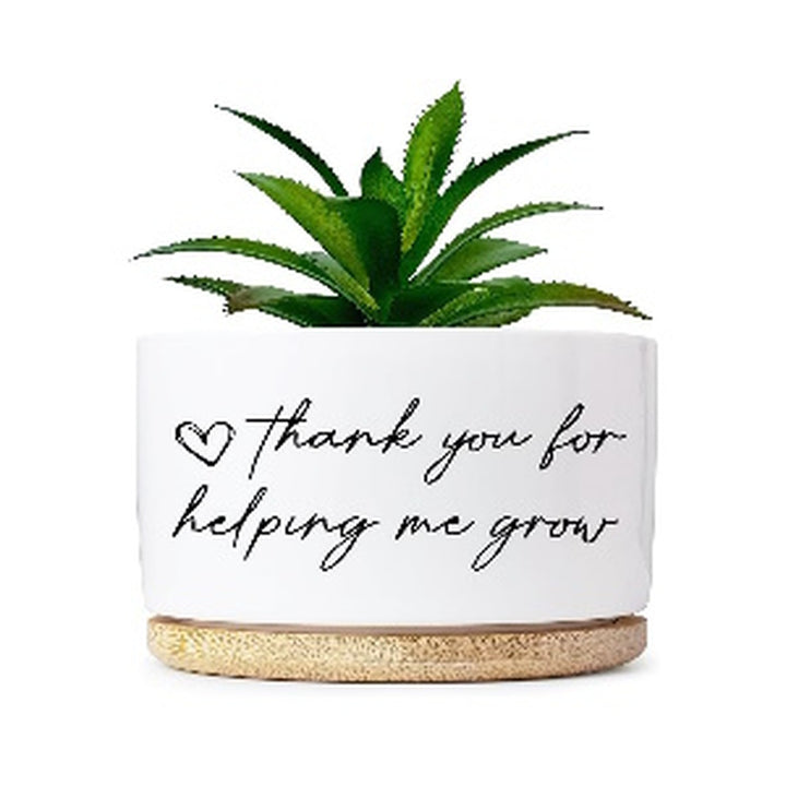 Planter Small / succulent pot Thank You for Helping Sketch