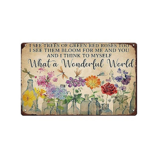 Plaque Card What a wonderful world