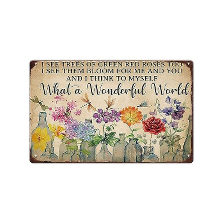 Plaque Card What a wonderful world