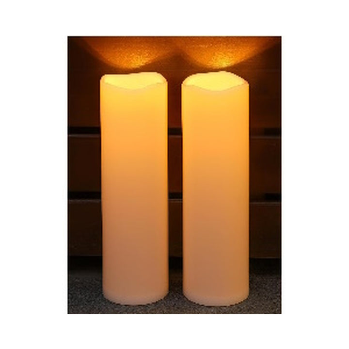 Candle Ivory Large Outdoor Solar Candles 2 set - Ivory
