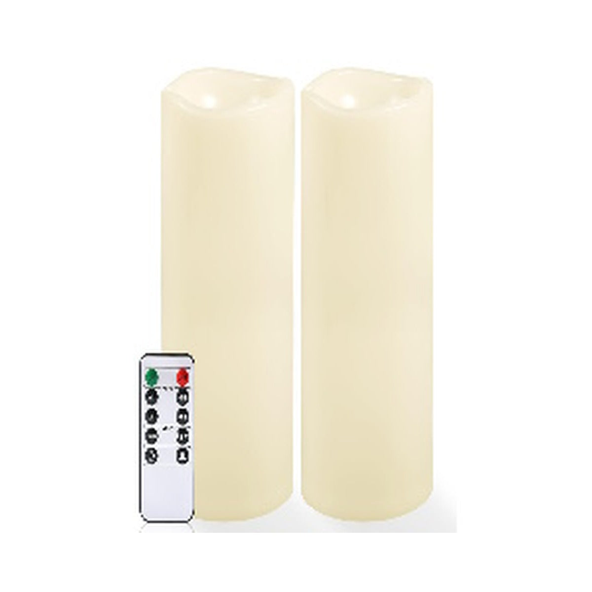 Candle White Large Outdoor Candles 2 set - White