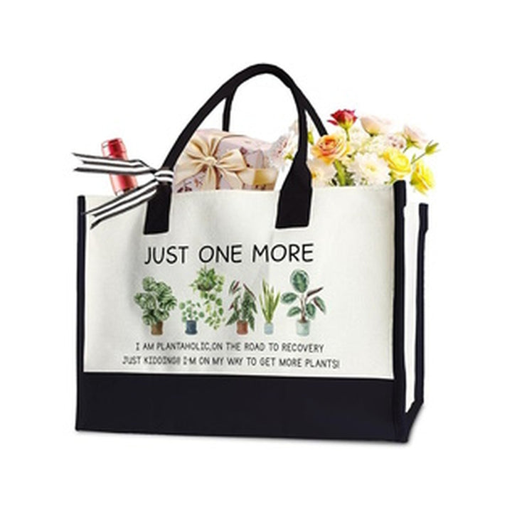 Tote Canvas Just one MORE Plantaholic canvas tote