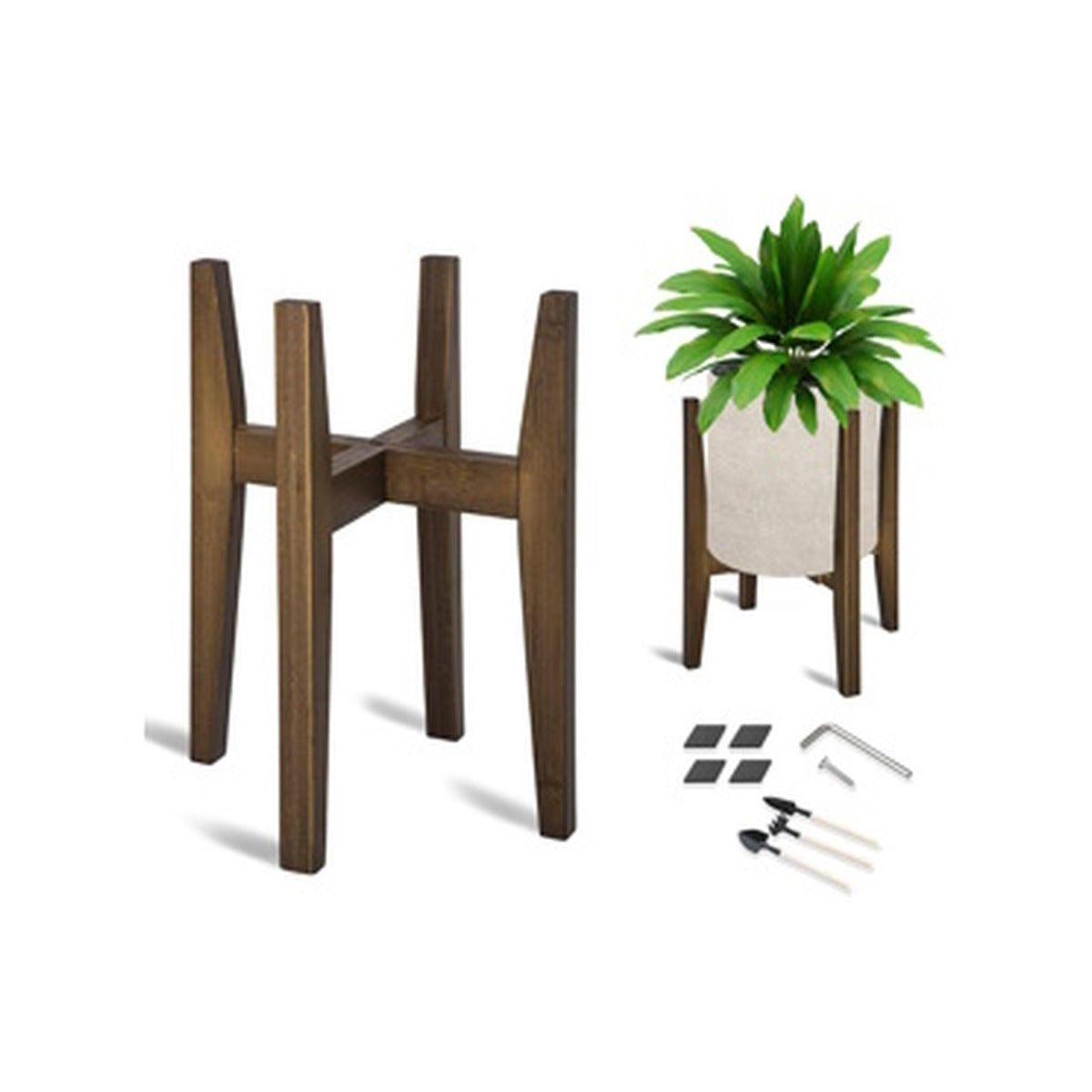 Plant Stand Wood Bamboo OERGKE