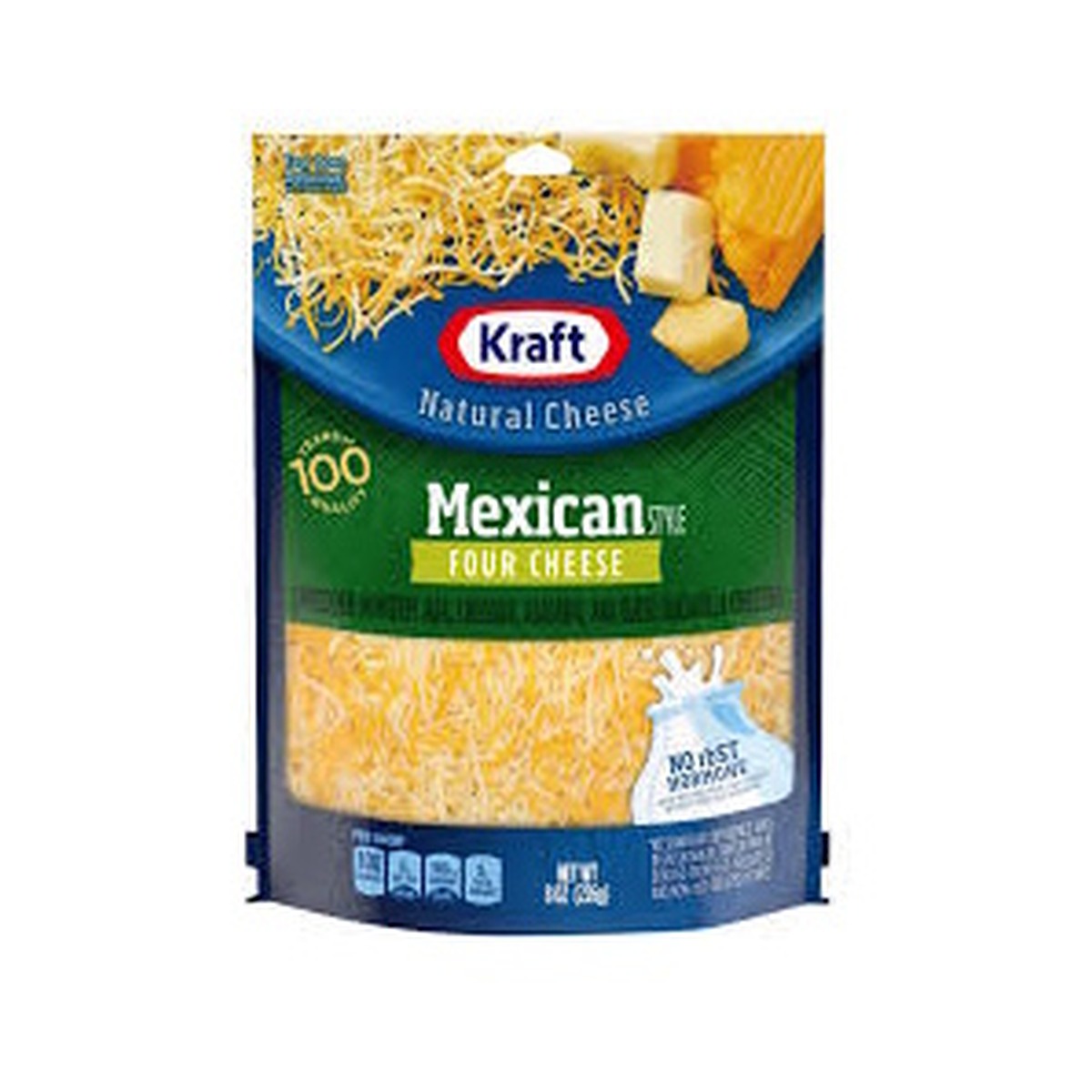 Cheese Kraft Shredded Mexican Style Four Cheese Fine 8oz