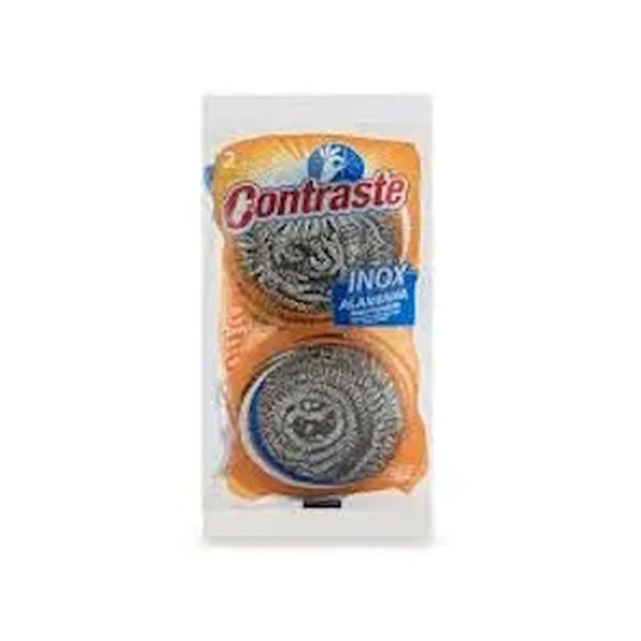 Scrubber Contraste Stainless Steel 2pk