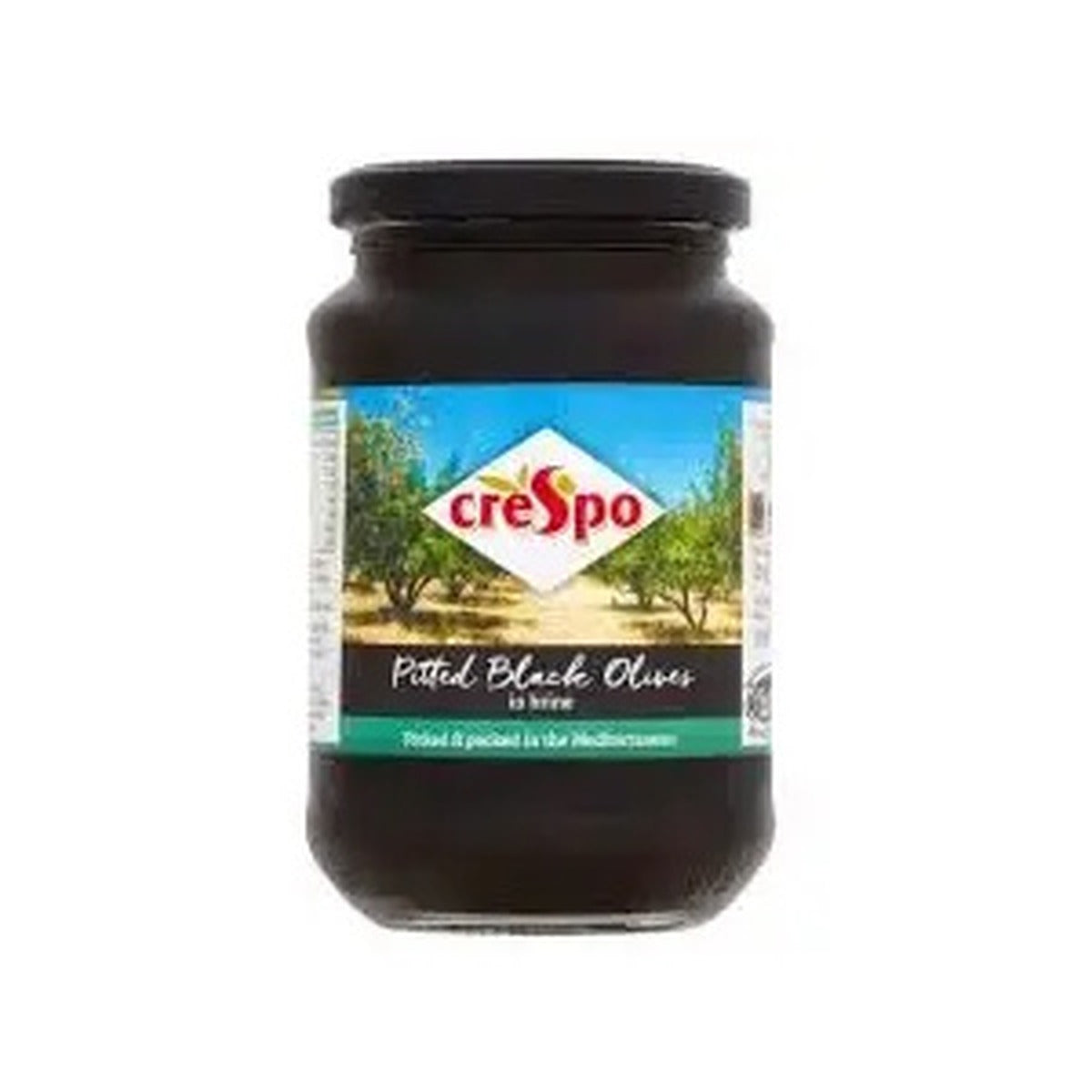 Olives Pitted Black Crespo in Brine 354g