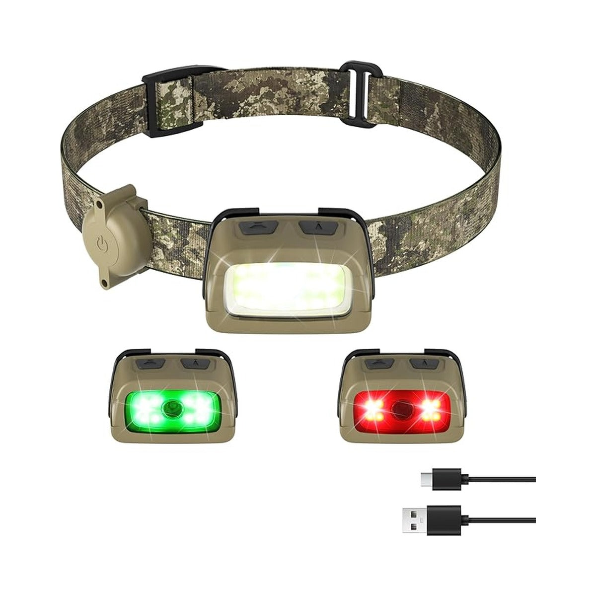 EverBrite 350LM Camo Rechargeable Multifunction Headlamp