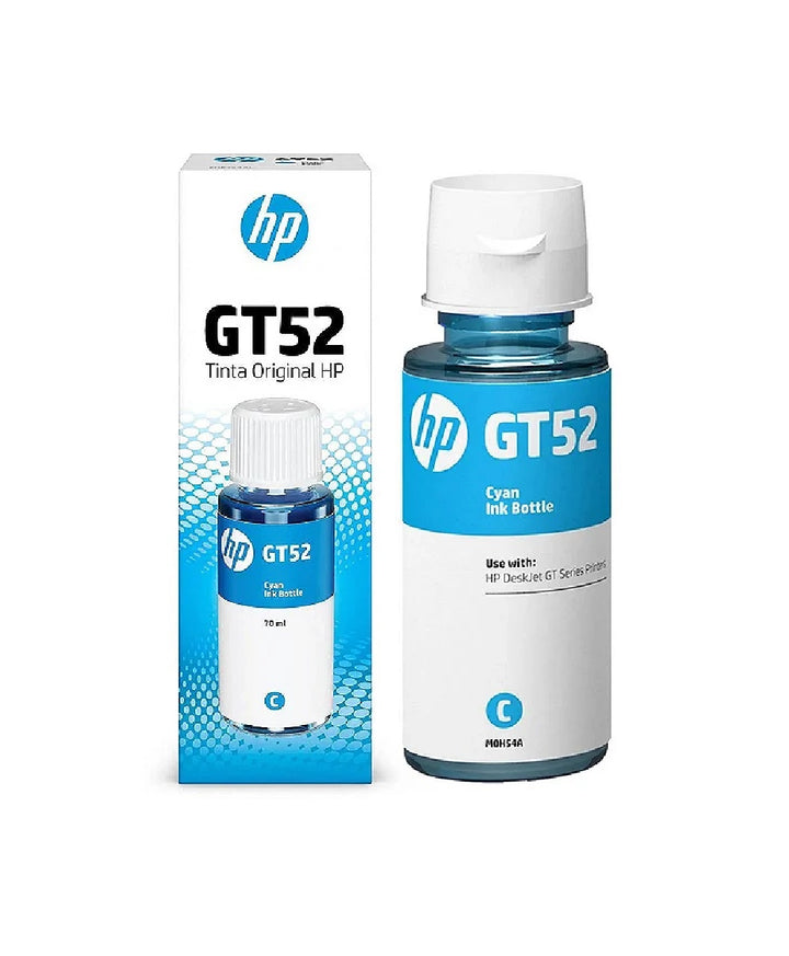 HP Computer Printer Ink GT52 Cyan MOH54AL Bottle