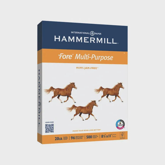 HAMMERMILL Computer Printer Paper Copy Letter 8 1/2" X 11" White 500 Sheets