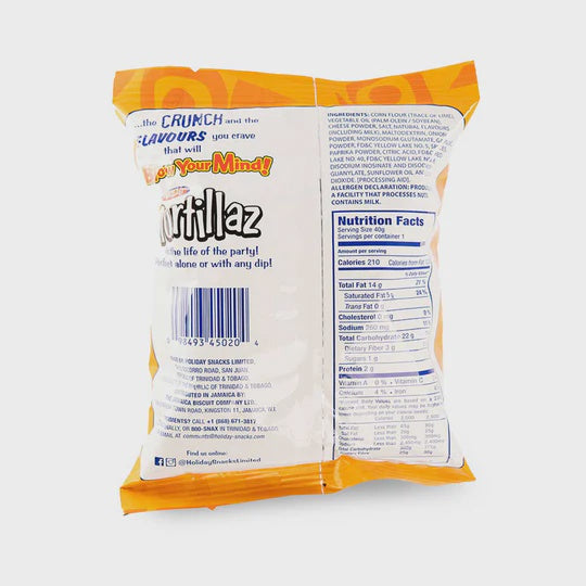 HOLIDAY Snacks Tortillaz Nacho Cheese Chip 38G 1.3OZ