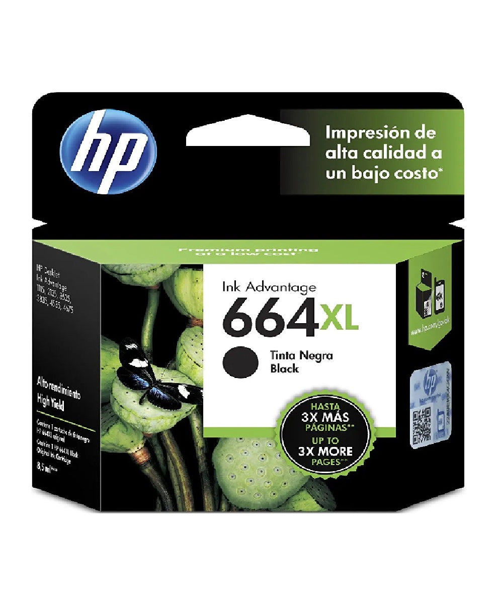 HP Computer Printer Ink 664XL Black F6V31AL