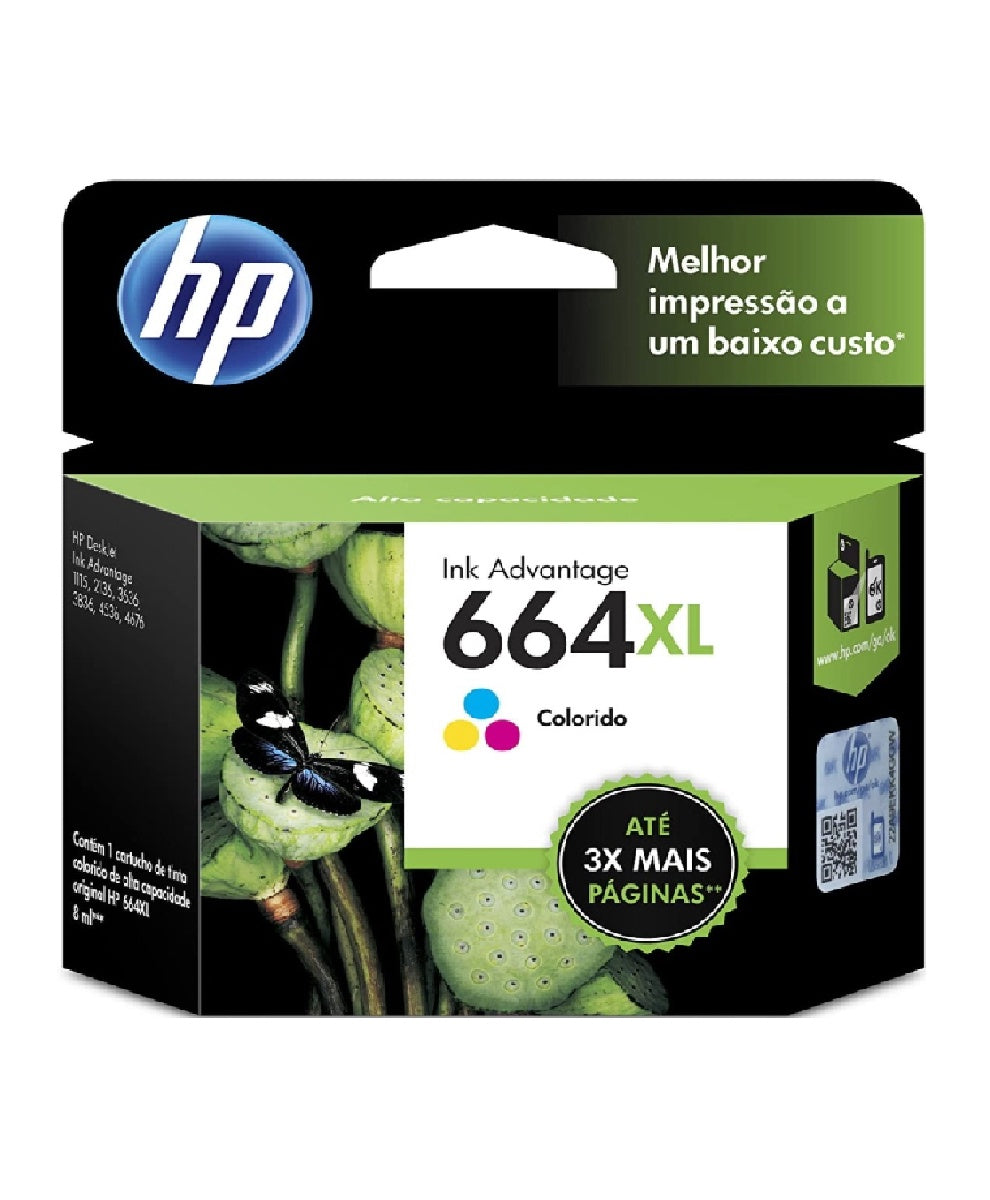 HP Computer Printer Ink 664XL TRI-COLOR F6V30AL