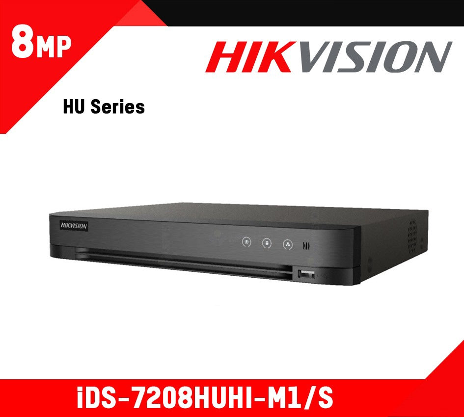 HIKVISION Security Dvr Turbo HD 7200 Series IDS-7208HUHI-M1/S 8-PORT Dvr / 16-CH Ip Acusense