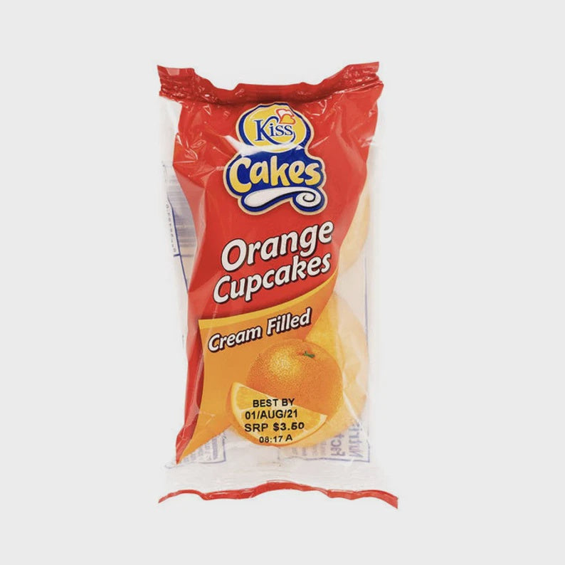 KISS Cakes Orange Cupcakes Cream Filled 60G