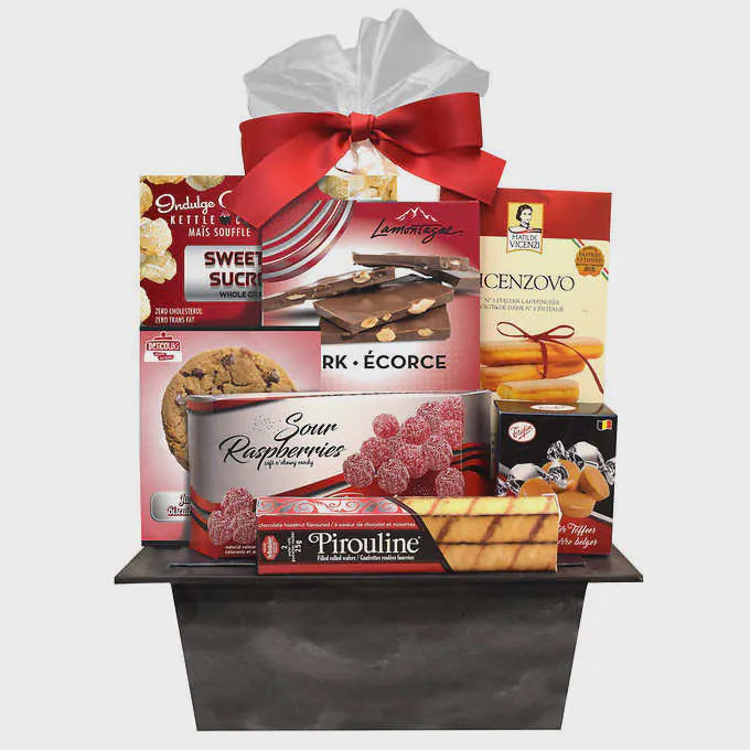 SWEET REVELATION Chocolate & Cookies Assortment Gift Set Basket 245275