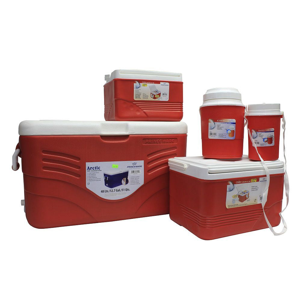 PRINCEWARE Cooler 5PCS 48LTR 12.7GAL 5.1Q Arctic 3489 Insulated Ice Box