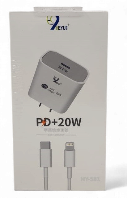 HEYU Charger USB-C & Cable USB Lighting HY-581 PD+20W