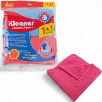 KLEANER Cleaning Cloth Microfiber GSG003 38X40CM 2PCS