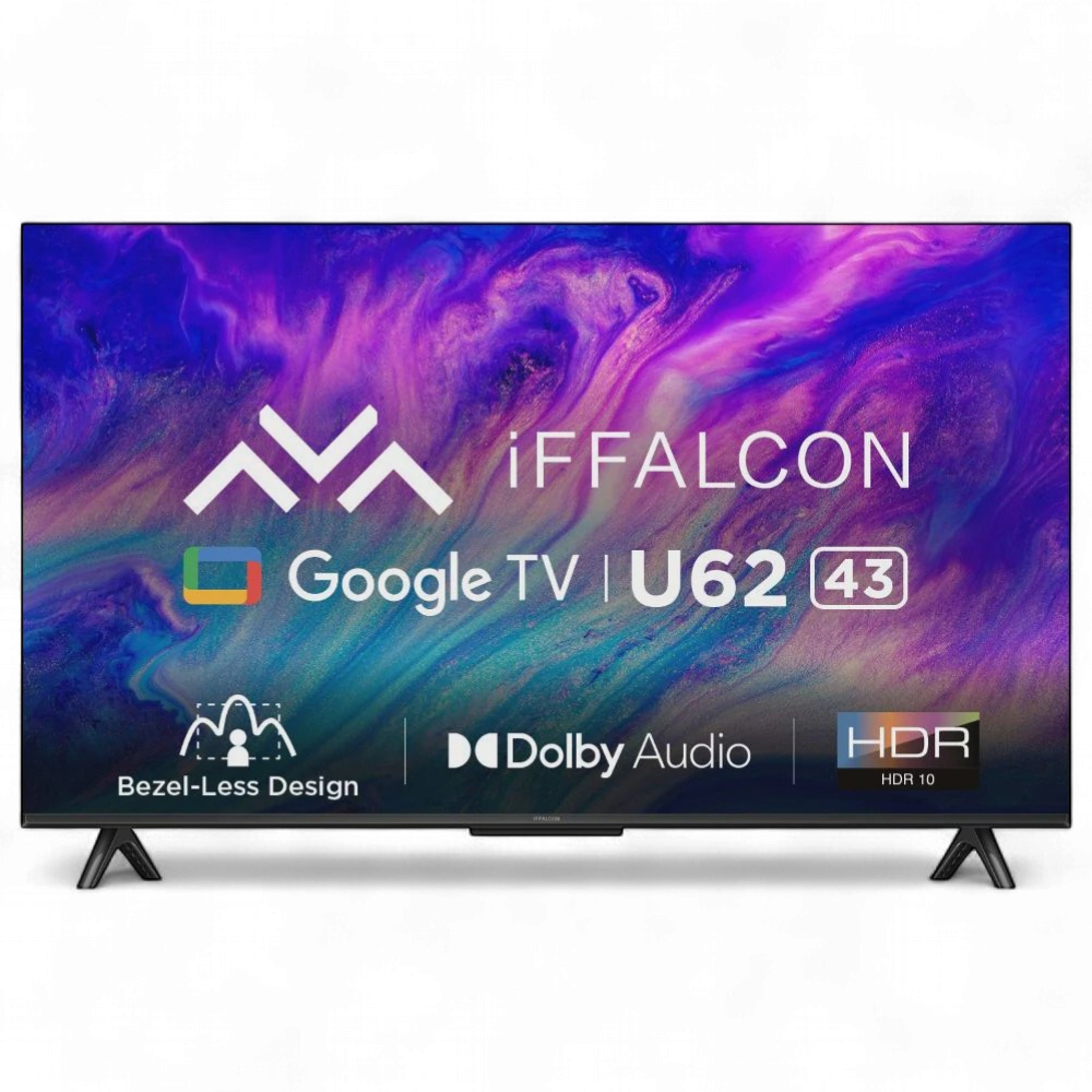 IFFALCON Television 43" IFF43U62 Google Smart 4K Hdr TV LED Powered by Tcl