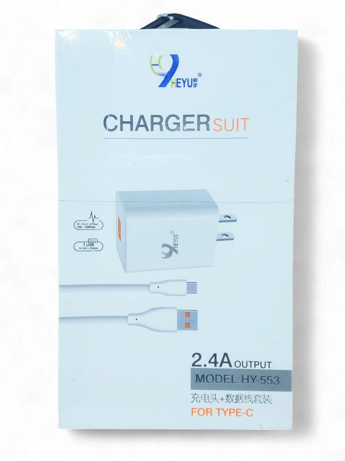 HEYU Charger Cable USB HY-553 TYPE-C 2.4A Charger Suit