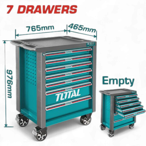 TOTAL Tool Cabinet THRC01071 7 Drawers with Wheel