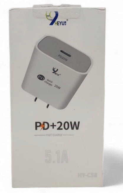 HEYU Charger USB-C TYPE-C Adaptor HY-C58 PD+20W